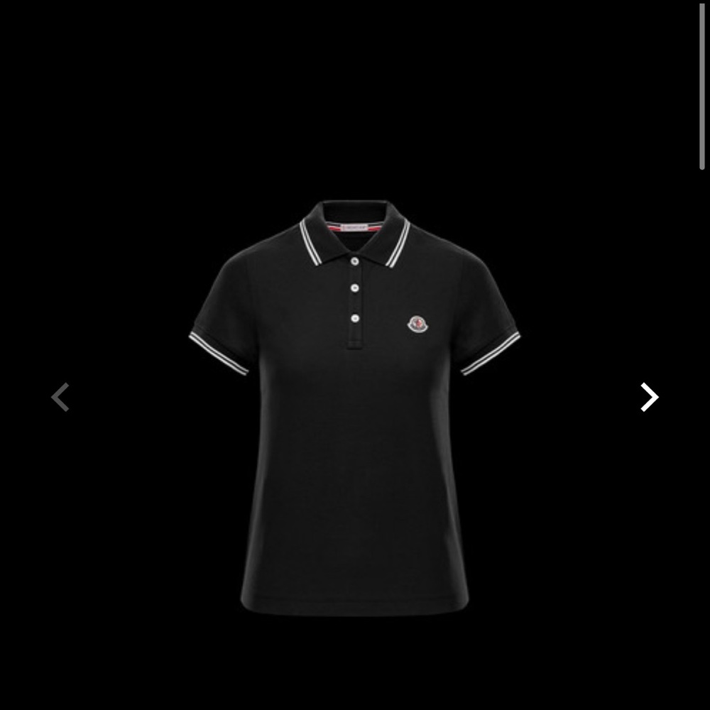 Moncler black womens polo